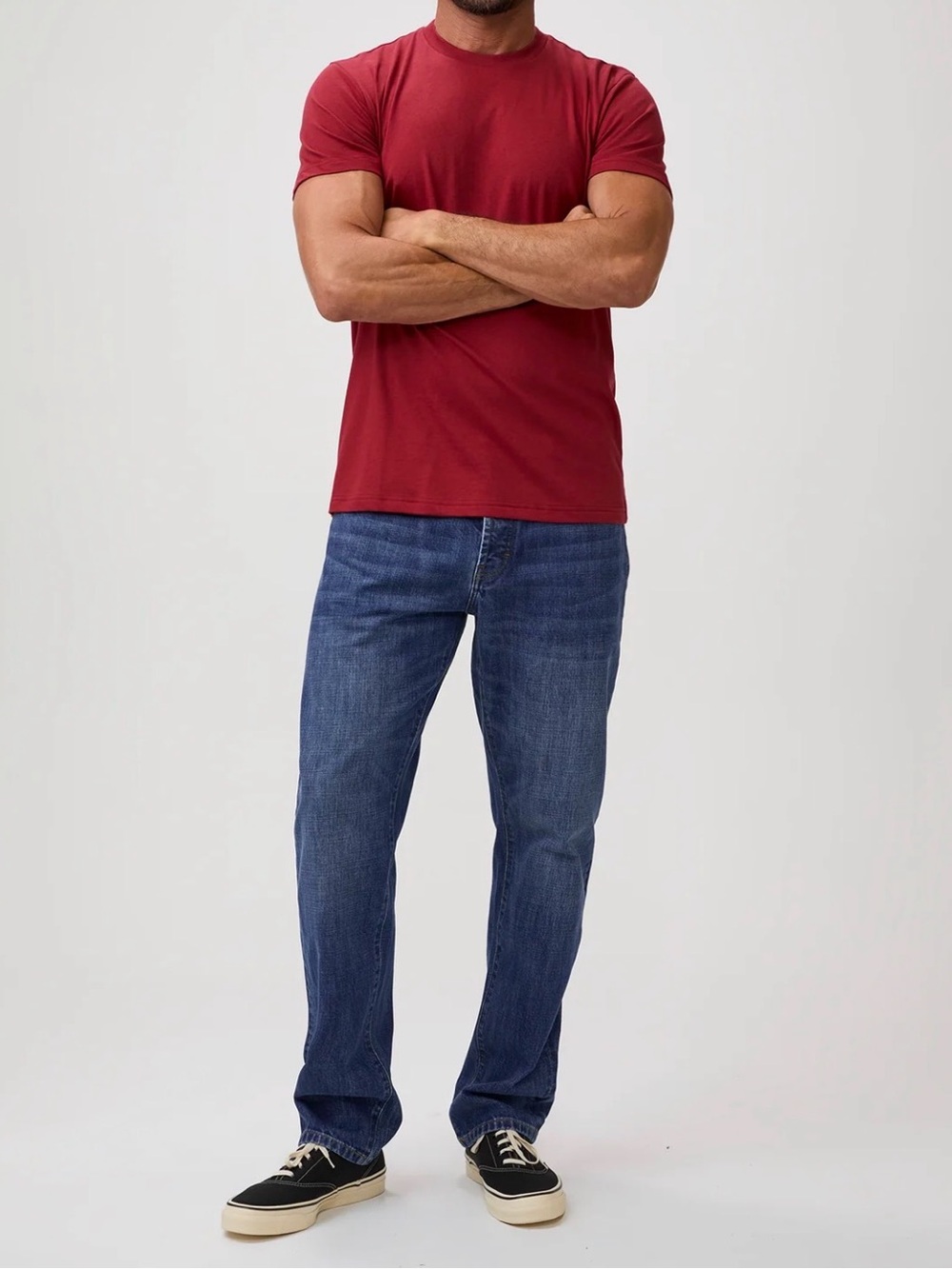 Fresh Clean Tees Men’s Crew Neck T-shirt - Red